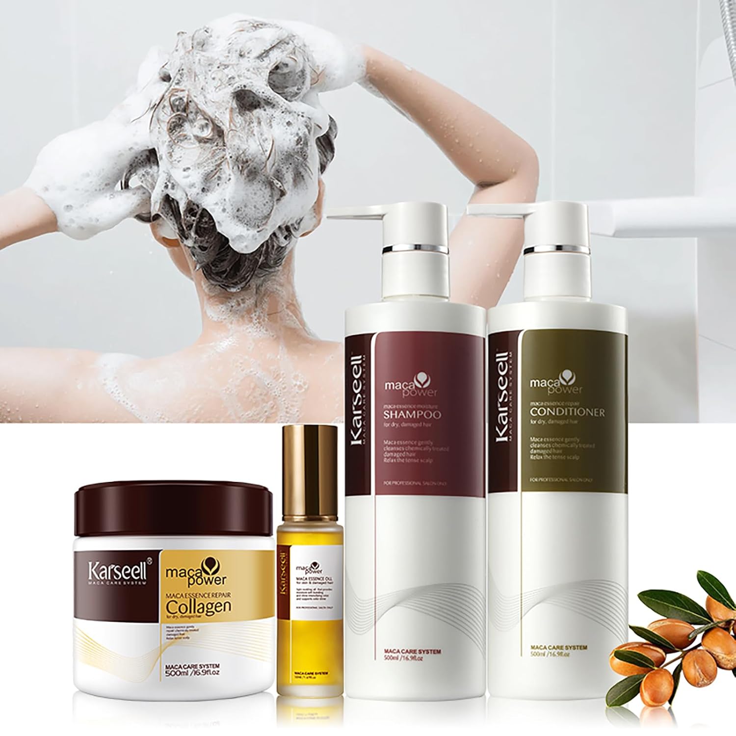 Kit Karseell: Shampoo, Condicionador e Máscara Capilar