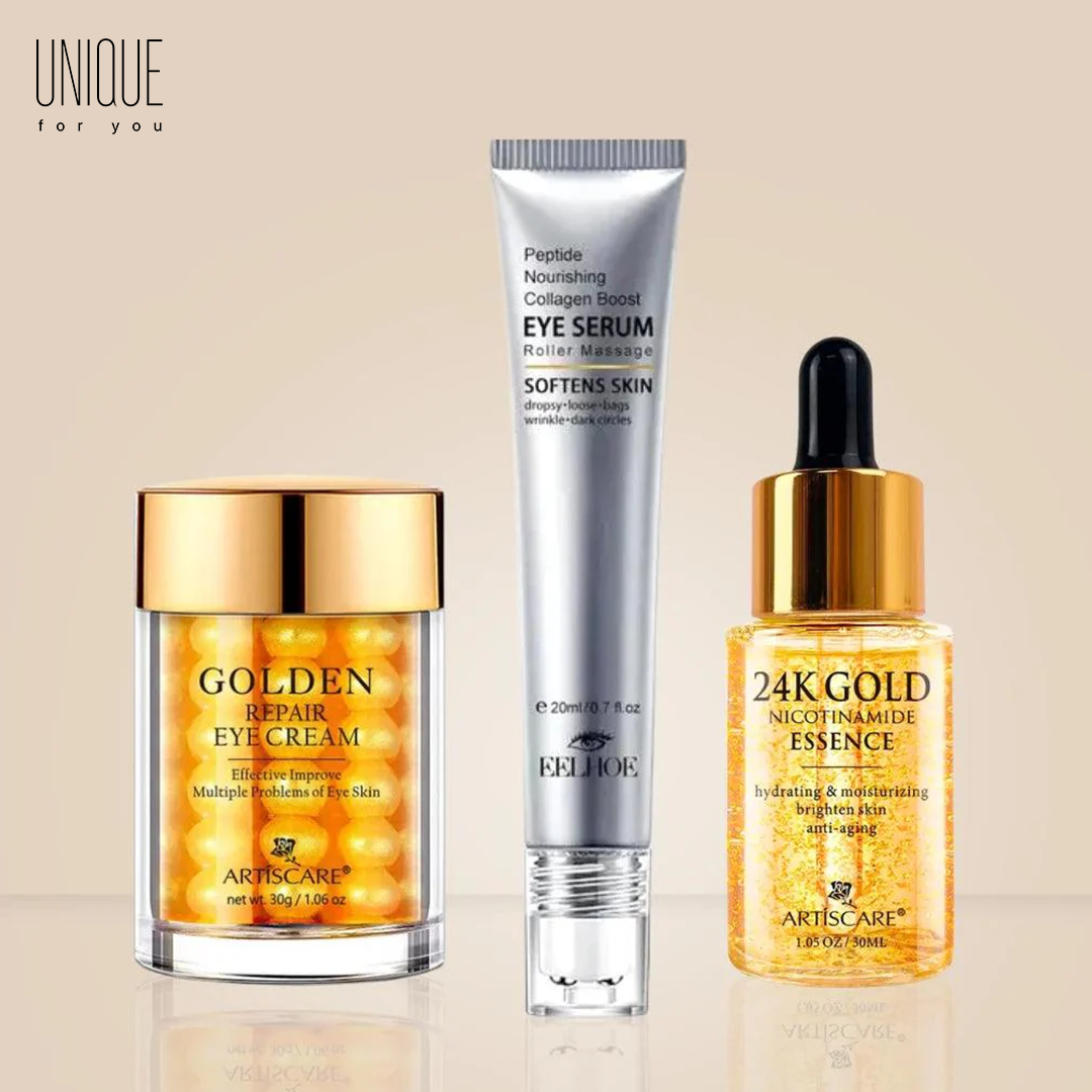 Kit Facial Anti-Idade 24K: Cuidado e Rejuvenescimento Facial Completo