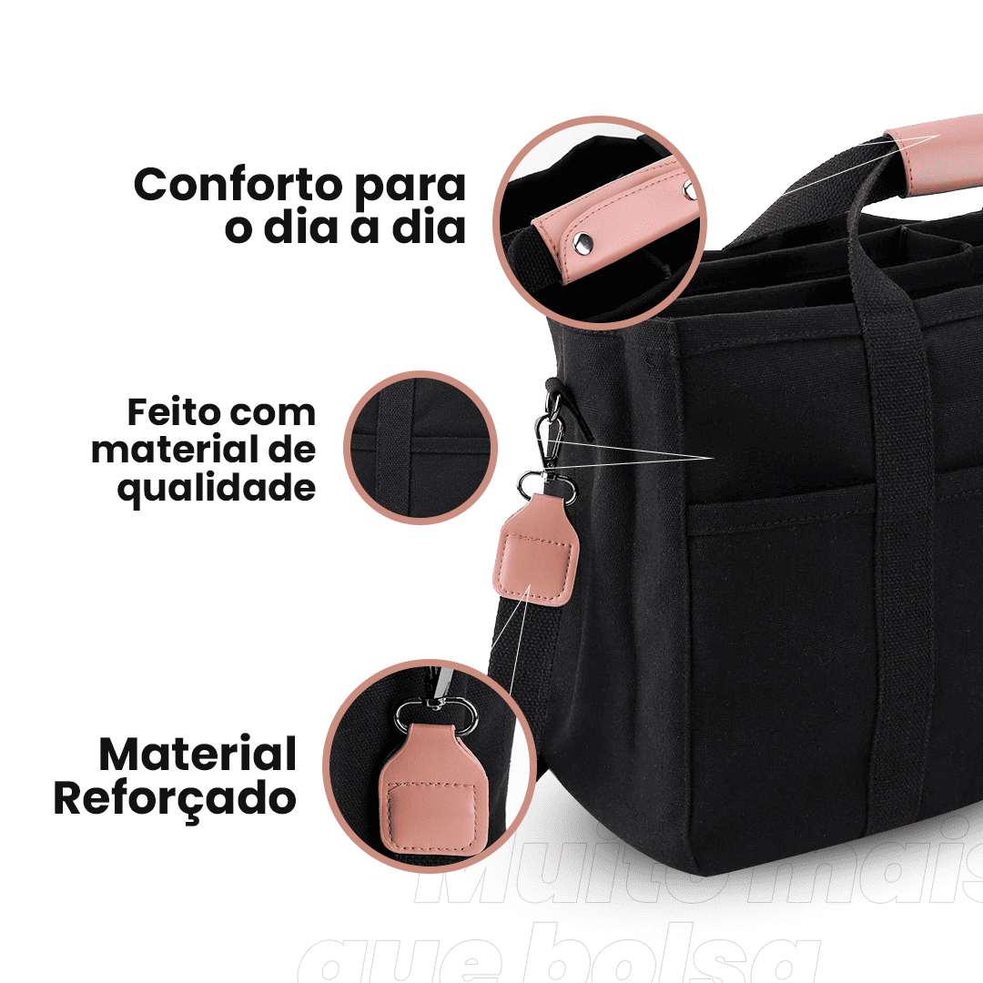 [BRINDE LIMITADO] SmartBag Multicompartimento + BRINDE: Garrafa Térmica Com Visualizador de Temperatura